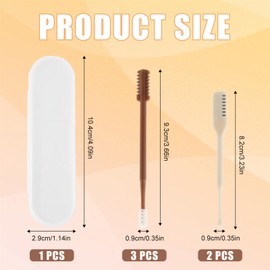 5pcs 2 in 1 Nose Hair Trimmer, Double-Sided & Single-Sided Nose Hair Razors 360 Degrees Rotating Nose Hair Cleaner Nasal Hair Cutter Nostril Hair Tool for Women Men (Brown, White)