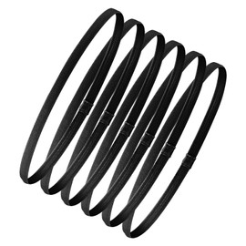 Pack of 6 Men's Elastic Hair Bands Boys Hair Band Sports Headband Boys Non-Slip Hair Band Men Women Thin for Yoga Football Jogging