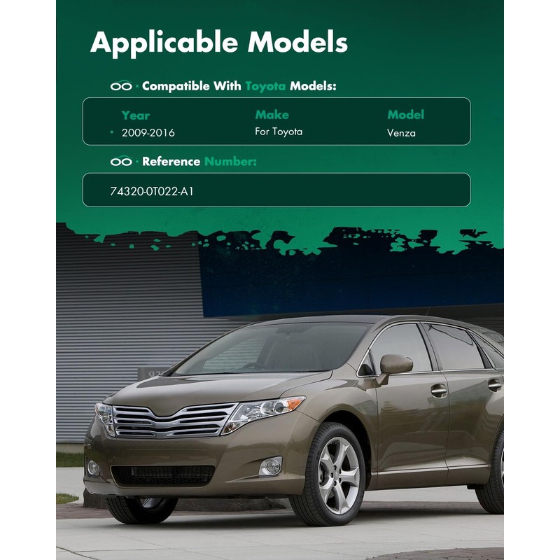 SCITOO Car Sun Visor Assbembly with Mirror Replacement for 2009-2016