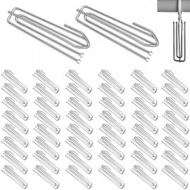 Pack of 70 Metal Curtain Hooks, 4 Prong Pinch Curtain Hooks, Curtain Hooks, Stainless Steel Shower Curtain Hooks, Curtain Hooks for Pinch Folded Head Curtains, Door Curtains, Window Curtains