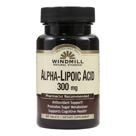 Windmill Ácido Alfa Lipoico 300mg Tabletas Antioxidante Gluten