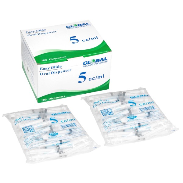Global Medical Products - 5cc ORAL Syringe - QTY 100