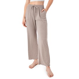 DAVID ARCHY Women's Pajama Pants Comfy Bamboo Rayon Wide Legs Lounge Pants PJ Pants Drawstring Sleep Bottoms with Pockets