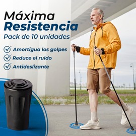 10 Pcs Rubber Stick Trekking Toe 12mm with Metal Ring Accessories for Hiking Aluminum 10pcs