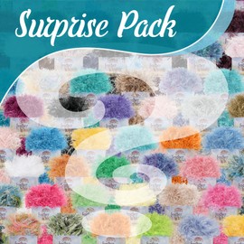 JubileeYarn Feather Whimsy Eyelash Yarn - 50g/Skein Fine Polyester Fur - Variety Pack - 6 Skeins