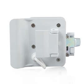 G-PLUS RV Entry Door Lock Handle Knob White Trailer Door Lock with Paddle Deadbolt Entry Door Lock Handle Knob Kit with 2 Keyed Compatible with Camper Horse Trailer Cargo Hauler