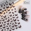 Black and white drawing butterfly nail stickers / 블랙앤 화이트 드로잉 나비 네일스티커
