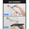 Veken 11.8" Rain Shower Head, Rectangular Rainfall Showerhead with 11"