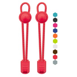 VESONNY Elastic Shoelaces - Reflective No Tie Shoelaces with Lock for Trainers, Kids and Adults, Stretchy Sneaker Shoe Laces, red