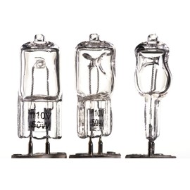 TVaromatics 50W 110V JCD T-4 Clear Halogen G5.3 Bipin C-2V Filament 5 bulbs Pack for Aroma Lamps Oil Warmers, BulbHal50W5pkC2V