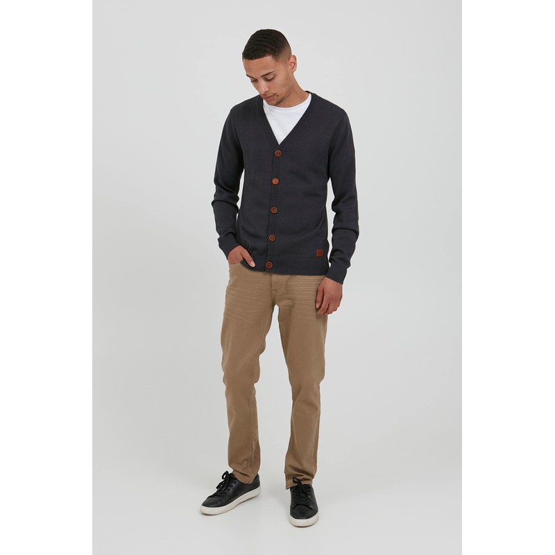 Blend Lennard Men's Fine Knit Cardigan with V-Neck and Button