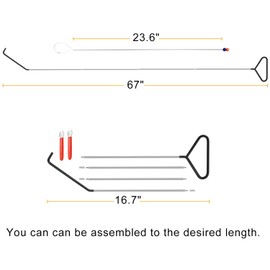 Biudniyll Long Reacher Grabber for Car Emergency Tool Heavy Duty Button Master