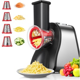 Electric Cheese Grater 150W Cheese Shredder for Home Kitchen Use, One-Touch Control Electric Slicer Shredder Ideal for Cheese, Cucumber, Carrot