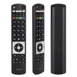 Replacement Remote Control RC5118F for Hitachi Smart TV Remote Control, Also Fit for Digihome Alba Bush Polaroid Telefunken Finlux Techwood Linsar Smart TV, with 3 Shortcut Keys - No Setup Required