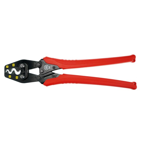 Tsunoda TP-38 Crimp Tool for Bare Terminals and Sleeves, Compatible With 0.01, 0.02, 0.03, 0.1 Square Inch (8, 14, 22, 38 mm2) Terminals