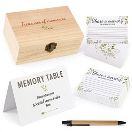 Nymblis Funeral Favours, Memory Box Set with 100 Pcs Memorial Cards