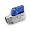 QWORK® Mini Ball Valve Stop Valve Stainless Steel Reduced Flow