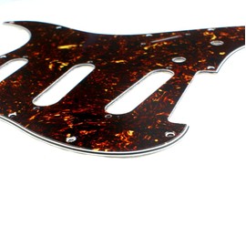 Custom 4 Ply Guitar Pickguard Fits Strat Standard 11 Hole -Tortoise Brown (B13)