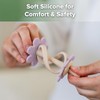 haakaa Silicone Twin Flower Teether,Nipple-Shaped End for Gum Massage,360° Baby