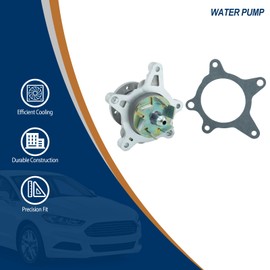 Torquizo Water Pump Kit with Gasket AW6247 Fits for L4 1.6L 1591cc Hyundai Accent 12-18, Elantra 17-20, Sonata 15-19, Veloster 12-20 / Kia Forte5 14-17, Rio 12-17, Soul 10-19 OE 251002B000