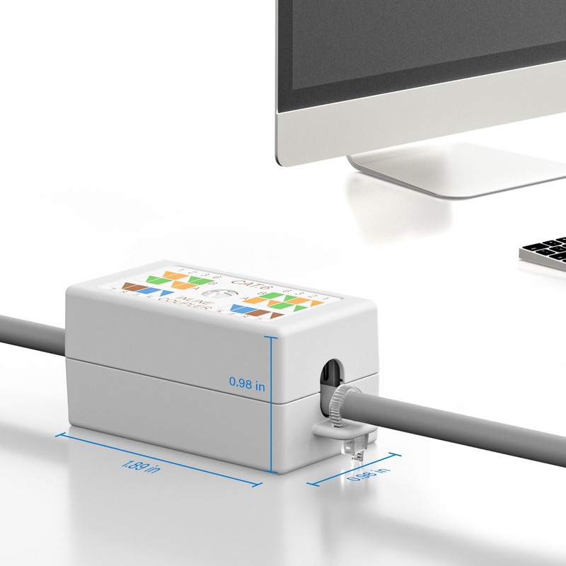 Iwillink 10Gbps Ethernet Junction Box, RJ45 Cat6 Junction Box Connector,