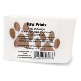 Primal Elements Bar Soap in Shrinkwrap, Paw Prints, 6 Ounce