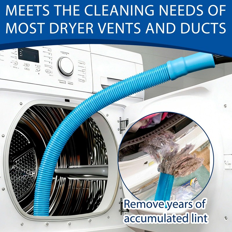 kioguc 4 Pack Dryer Vent Cleaner Kit,Dryer Lint Vacuum Attachment,Flexible