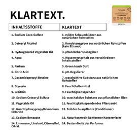 Niyok® 2 in 1 Solid Shampoo and Conditioner Skin-neutral pH 5.5 Vegan Plastic-Free Normal to Fine Hair Like Hair Soap Organic Natural Cosmetics without Plastic Green Touch (80 g)