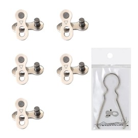 Bicycle Missing Link,5 Pairs Mountain Road Bike Chain Reusable Silver Steel Single Chain Split Quick Release Links for 6/7/8 Speed Bikes Connector Link,with Removal Tool
