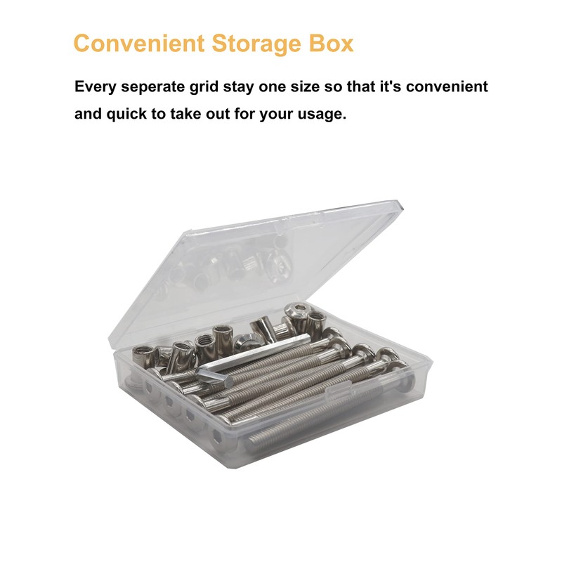 binifiMux 10-Pack M6x70mm Rivet Countersunk Hex Socket Cap Bolts and