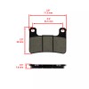 Caltric Front Brake Pads for Suzuki DL1000A V-Strom 1000 2014-2019
