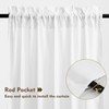 ZWARMY 2Pcs 24inch White Kitchen Tier Curtains for Windows,Semi Light