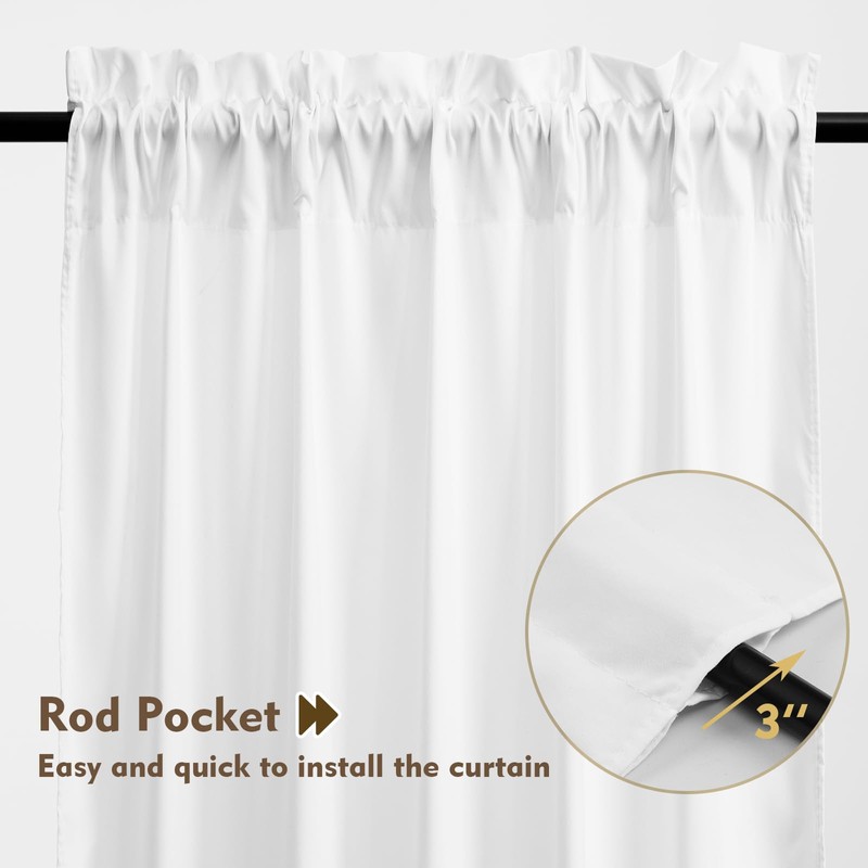 ZWARMY 2Pcs 24inch White Kitchen Tier Curtains for Windows,Semi Light