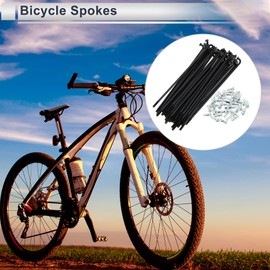 RATCHROLL 1 Set Universal Bicycle Spokes 12G 119mm Length Bike Wheel Spokes Nipple Black Carbon Steel
