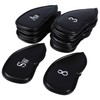 12pcs PU Leather Black Golf Club Head Cover Iron Head