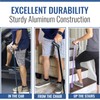 DMI Lightweight Aluminum Adjustable Walking Cane with Derby-Top Handle for