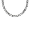 Fossil Men's Harlow Linear Texture Chain Stainless Steel Necklace, Color: