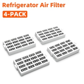 WRF736SDAM12 WRF736SDAM13 4-PACK Air Filter Replacement for Whirlpool Refrigerator WRF736SDAM14 WRF560SMHZ00 WRF560SMYB04 WRF560SMYM00 WRF560SMYM04 WRF560SMYM05 WRF560SMYW05 WRF736SDAB13 WRF736SDAB14