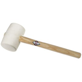 Picard 2510721-1 Flat Rubber Mallet, Brown/White, 90 x 55 mm