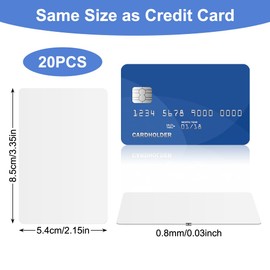 OFFCUP NFC Cards, Pack of 20 NFC 215 Cards, NFC Cards 504 Byte Memory, NFC Tag Card Square, Compatible with TagMo and Amiibo and NFC Enabled Mobile Phones and Devices