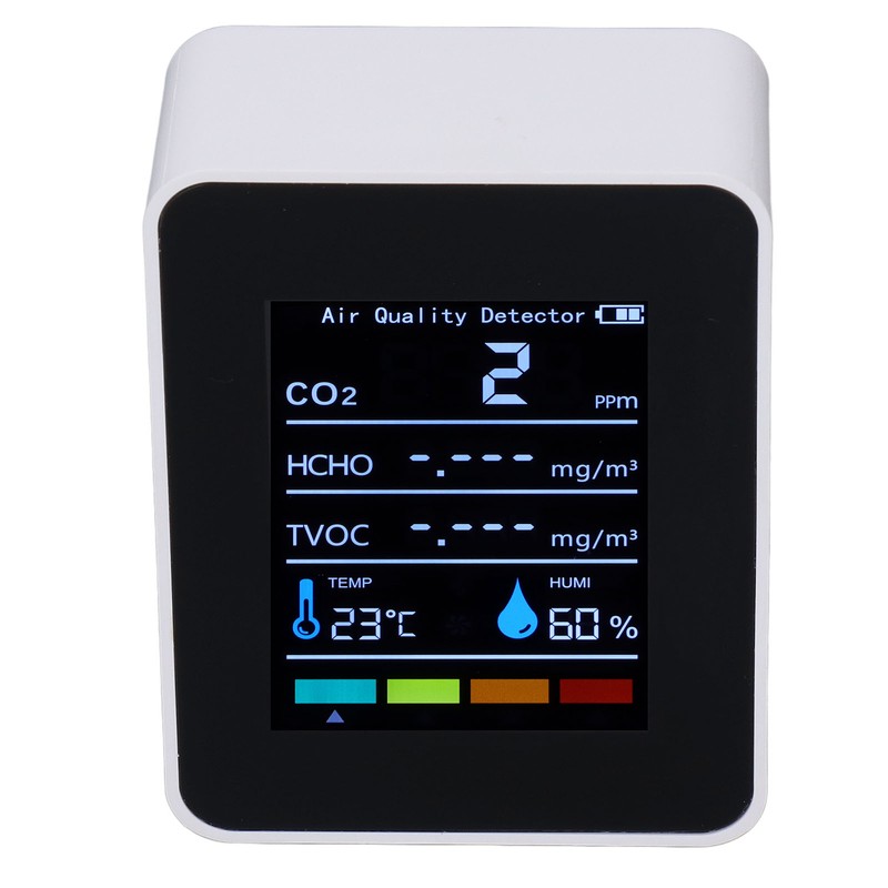 White Infrared CO2 Detector Realtime Reading Accurate Carbon Dioxide Temperature