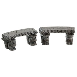 Lemax Gargoyle Stone Benches