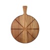 Dexas Acacia Wood Pizza Cutting Board, 14-Inch Round Paddle Board