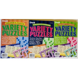 Set of 3 Penny Press Dell Solver's Choice Variety Puzzles Volume 57, 58, and 59