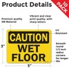Wet Floor OSHA Caution Vinyl Decal Label 5 Inch x