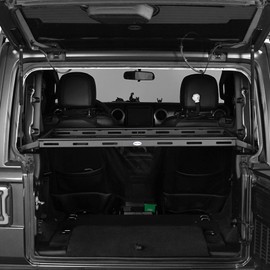 u-Box Wrangler JL Interior Storage Trunk Cargo Rack for 2018-2025 Jeep Wrangler JL 2 Doors Hard Top - Rear Cargo Carrier Luggage Management Storage w/Elastic Rope Net