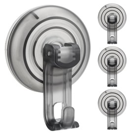 JOTPE 4-Pack Suction Cup Hooks, Reusable Heavy Duty Vacuum Suction Hook for Shower, Bathroom, Glass, Door, Windows, Kitchen – Max Hanging up to 11 LB on Smooth Surface, Easy to Install and Remove