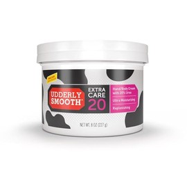 Udderly Crema de cuidado extra suave con 20% de urea, reabasteciente, 8 onzas, Paquete de 3