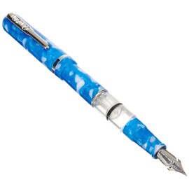 Conklin Heritage Word Gauge Fountain Pen Blue - Omniflex Nib - A Luxury Pen for Journaling, Autographs, and Memorable Gifts on Any Occasion