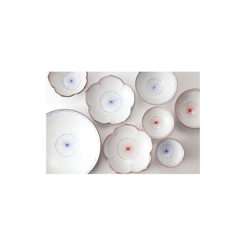 Hasami Pottery Q-06 370038 Korin Kiln Kiln Rinhanamon Kaorimon Kakei